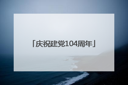 庆祝建党104周年